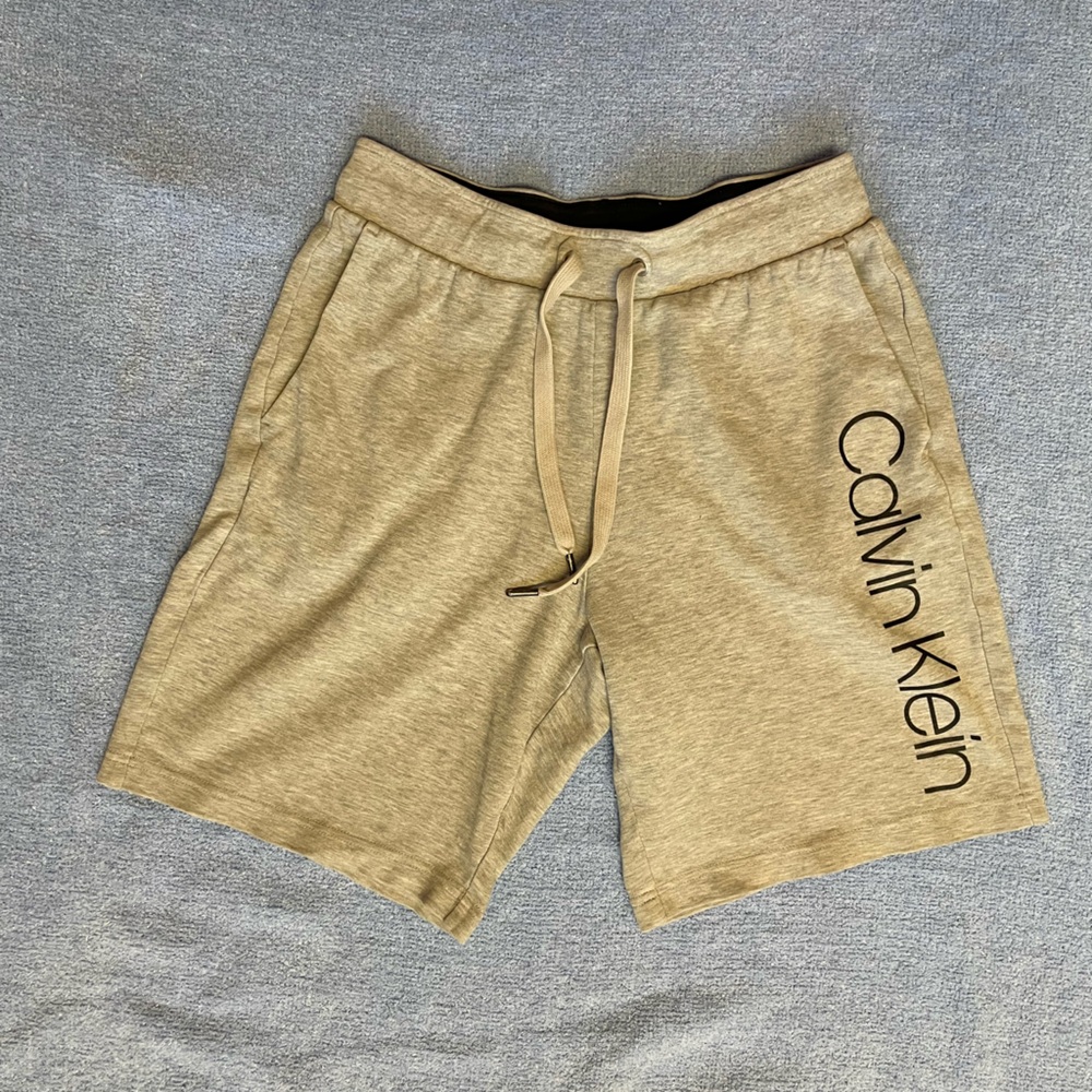 Calvin Klein grey Logo Athletic Lounge Shorts